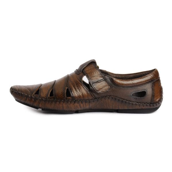 Buy Buckaroo: FRAGO Natural FullGrain Leather Tan Casual Open Sandal For  Mens Online at Best Prices in India - JioMart.